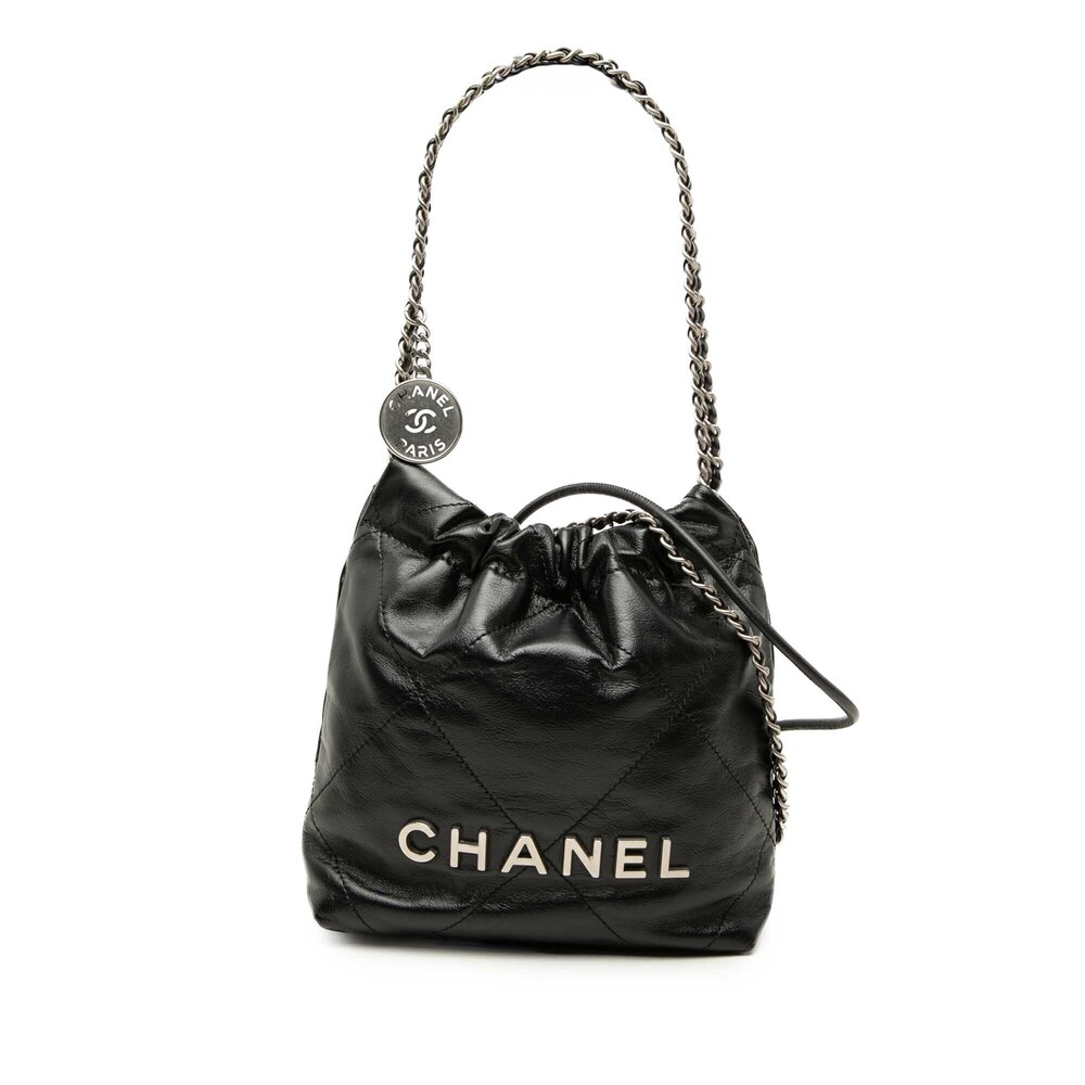Pre-Loved Chanel Mini Shiny Calfskin 22 Handbag